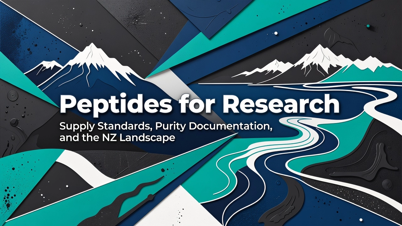 Professional header image for industry analysis: Peptides for Research: Supply Standards, Purity Documenta...