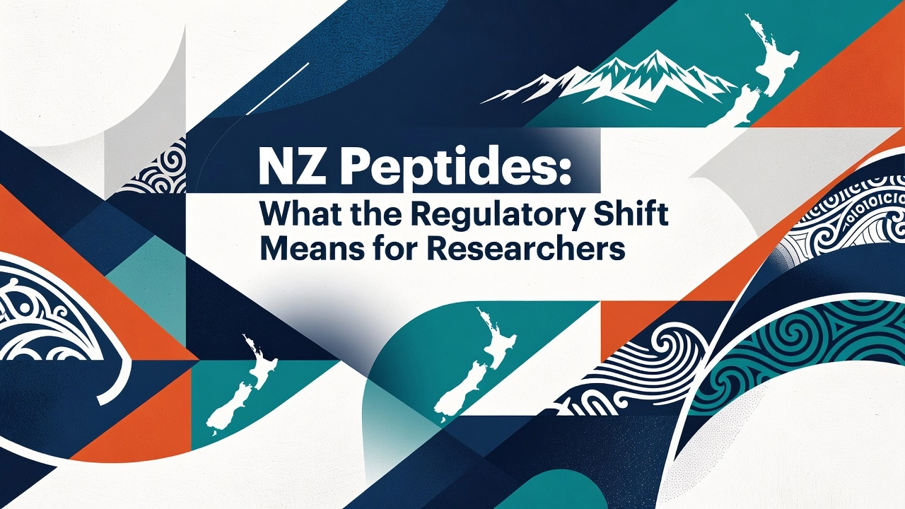 Professional header image for industry analysis: NZ Peptides: What the Regulatory Shift Means for Researchers