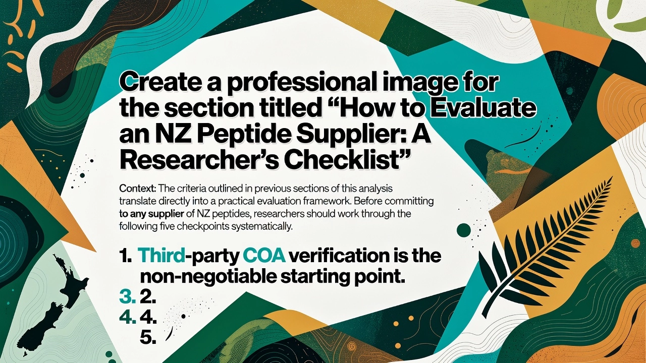 How to Evaluate an NZ Peptide Supplier: A Researcher's Checklist