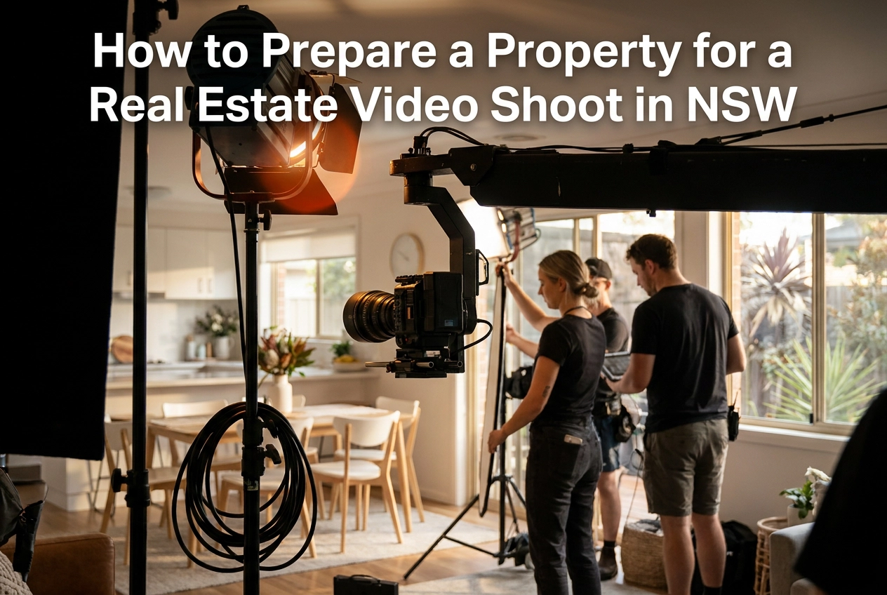 Professional header image for step-by-step guide: How to Prepare a Property for a Real Estate Video Shoot i...