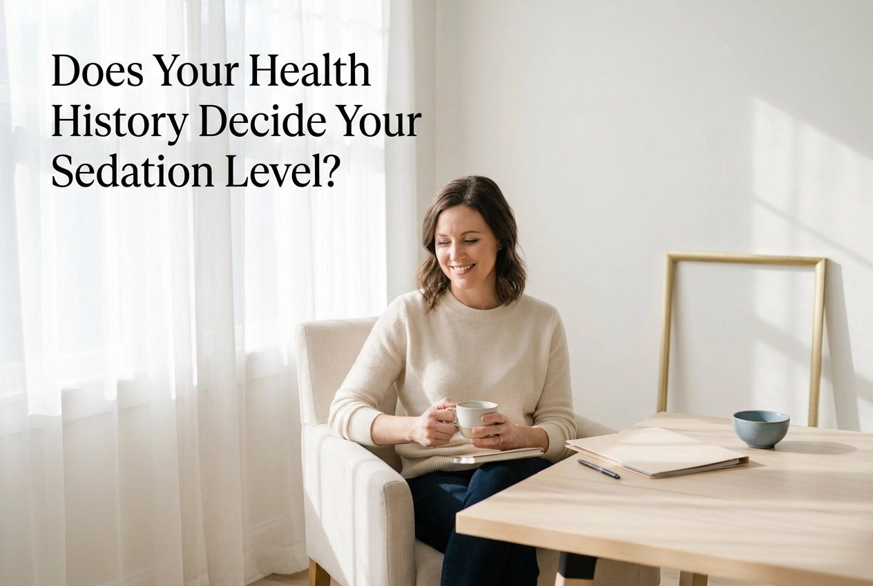 Professional header image for educational tutorial: Does Your Health History Decide Your Sedation Level?