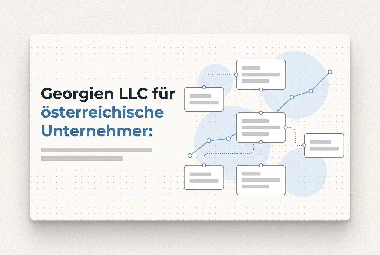 Professional header image for industry analysis: Georgien LLC für österreichische Unternehmer: Steuerliche...
