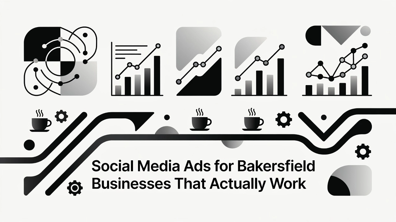 Professional header image for list-based article: Social Media Ads for Bakersfield Businesses That Actually...