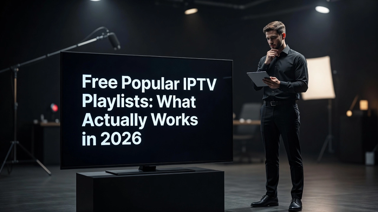 Professional header image for list-based article: Free Popular IPTV Playlists: What Actually Works in 2026
