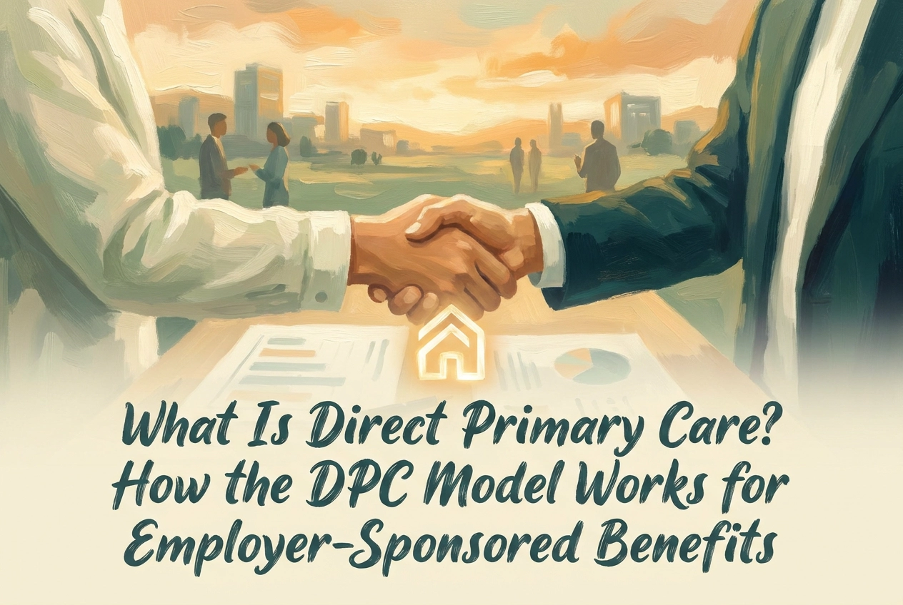 Professional header image for educational tutorial: What Is Direct Primary Care? How the DPC Model Works for ...