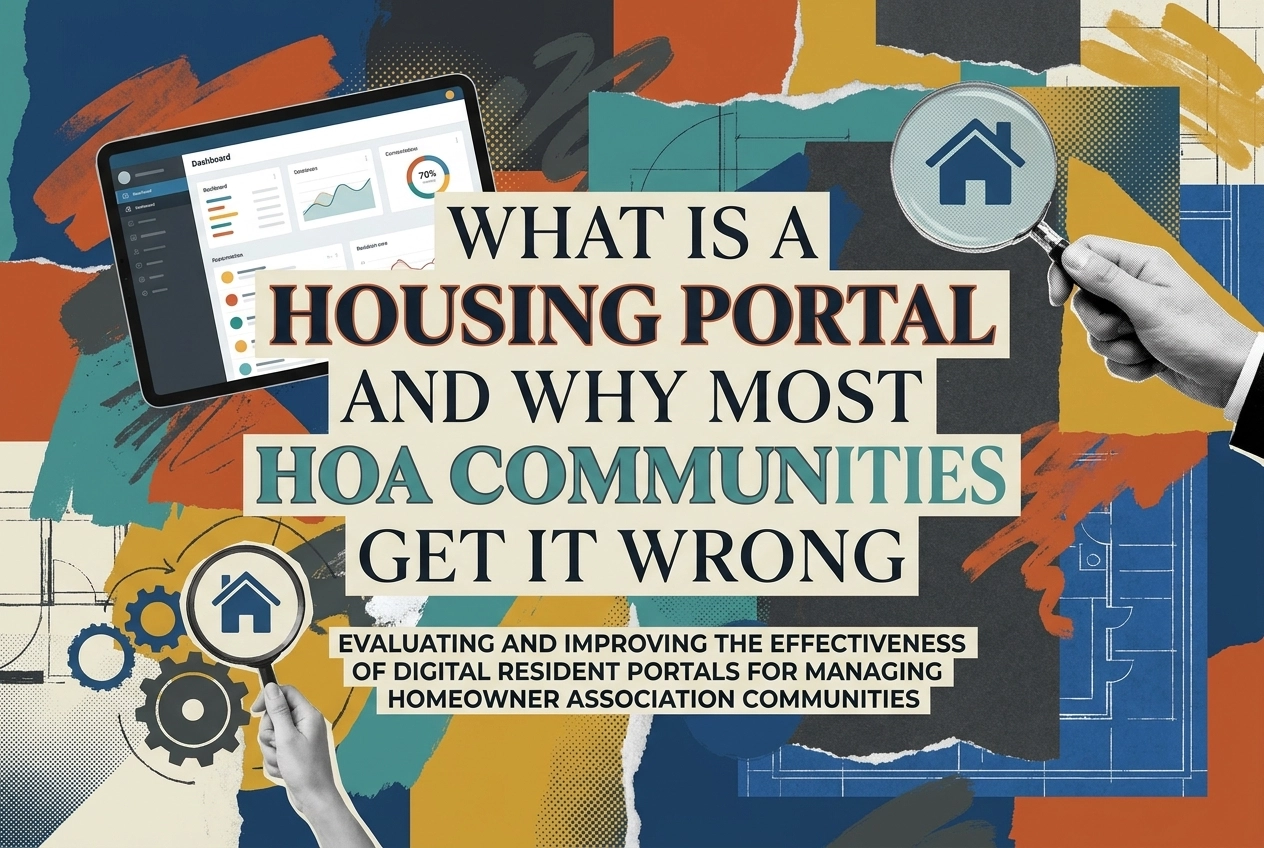 Professional header image for industry analysis: What Is a Housing Portal and Why Most HOA Communities Get...