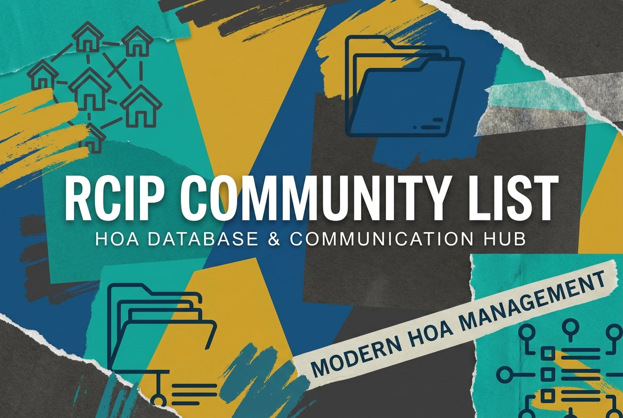 Professional header image for educational tutorial: What Is an RCIP Community List and Why Your HOA Needs One