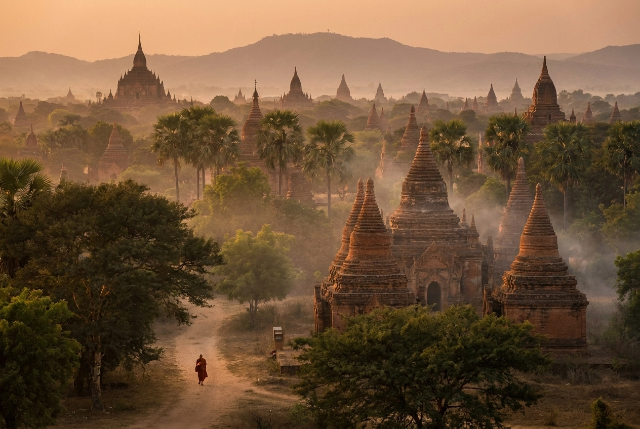 Professional header image for list-based article: Buddhist Pilgrimage: Sacred Sites Across Asia Worth Visiting