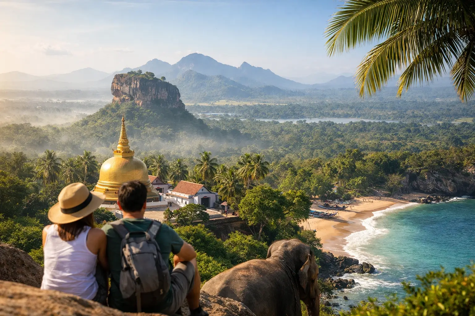 Sri Lanka's coastline and tea country, showing the island's contrasting landscapes