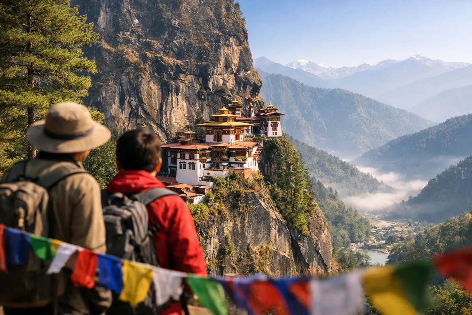 Taktsang, the Tiger's Nest monastery on a cliff face in Bhutan