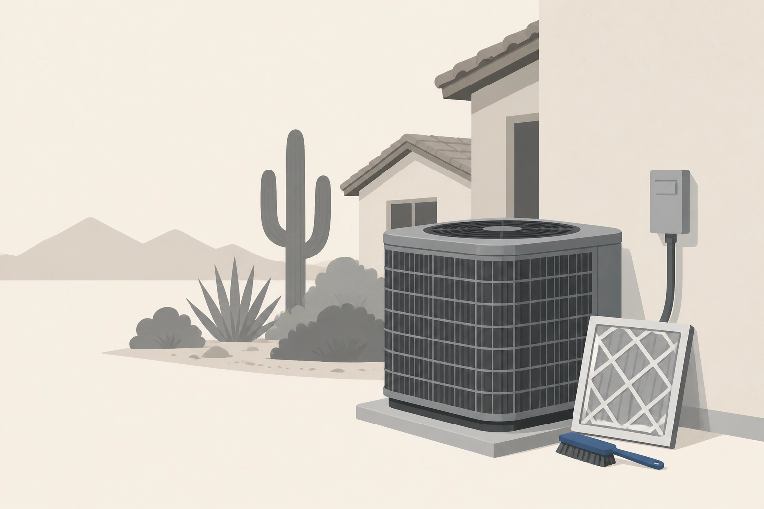 Professional header image for list-based article: AC Maintenance in Mesa, AZ: What It Includes, Costs, and ...