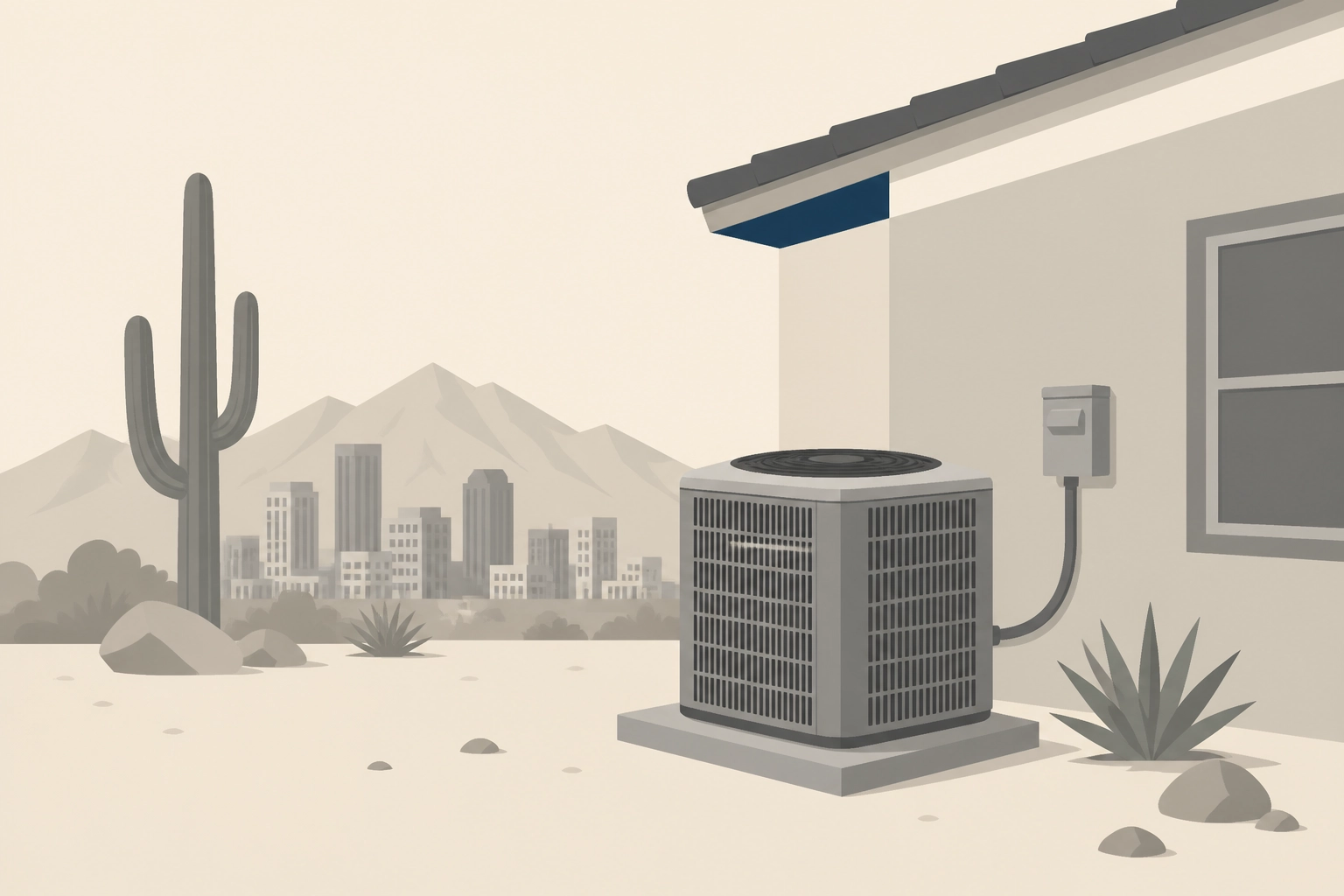 Professional header image for list-based article: AC Replacement in Phoenix, AZ: Costs, Signs, and What to ...