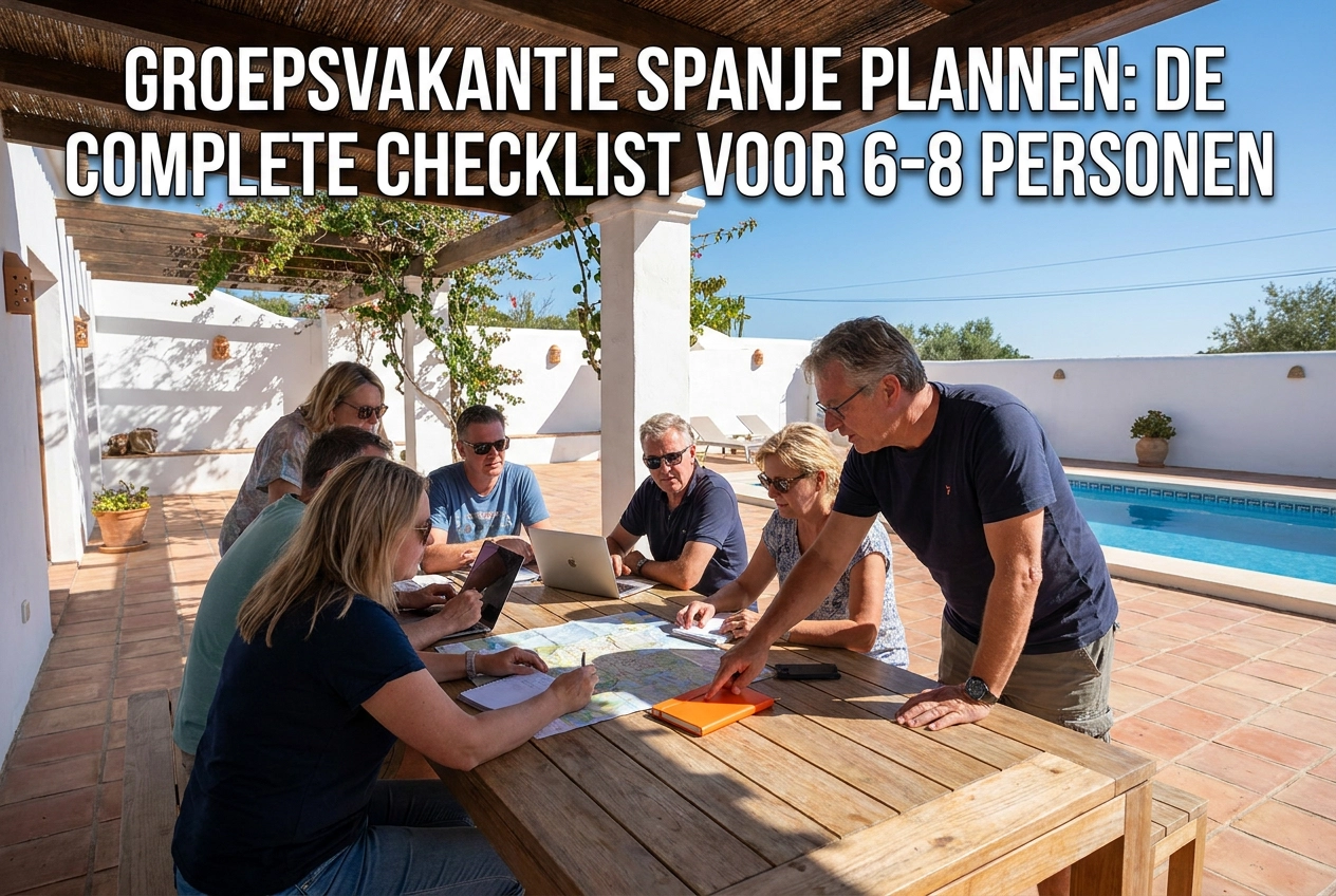 Professional header image for step-by-step guide: Groepsvakantie Spanje plannen: de complete checklist voor...