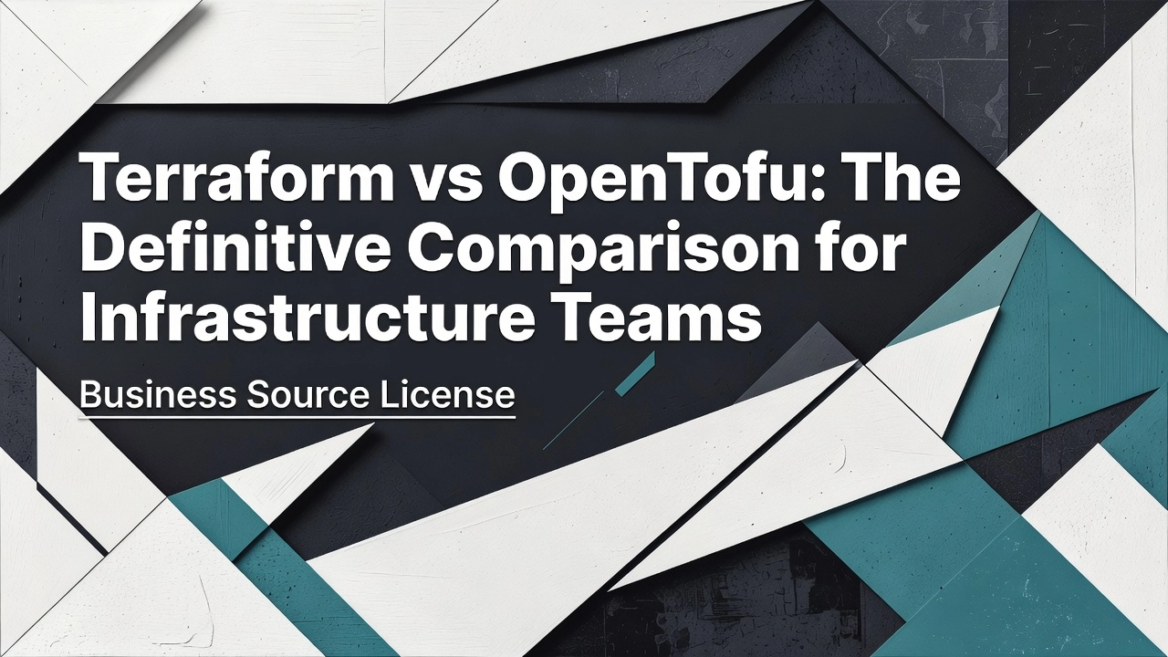 Professional header image for comparison analysis: Terraform vs OpenTofu: The Definitive Comparison for Infr...