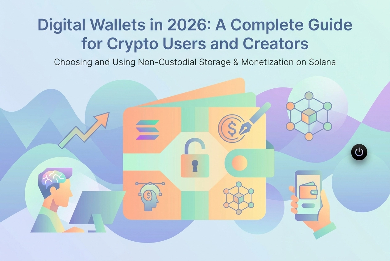 Professional header image for list-based article: Digital Wallets in 2026: A Complete Guide for Crypto User...