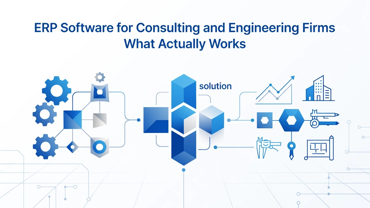 Professional header image for industry analysis: ERP Software for Consulting and Engineering Firms: What A...