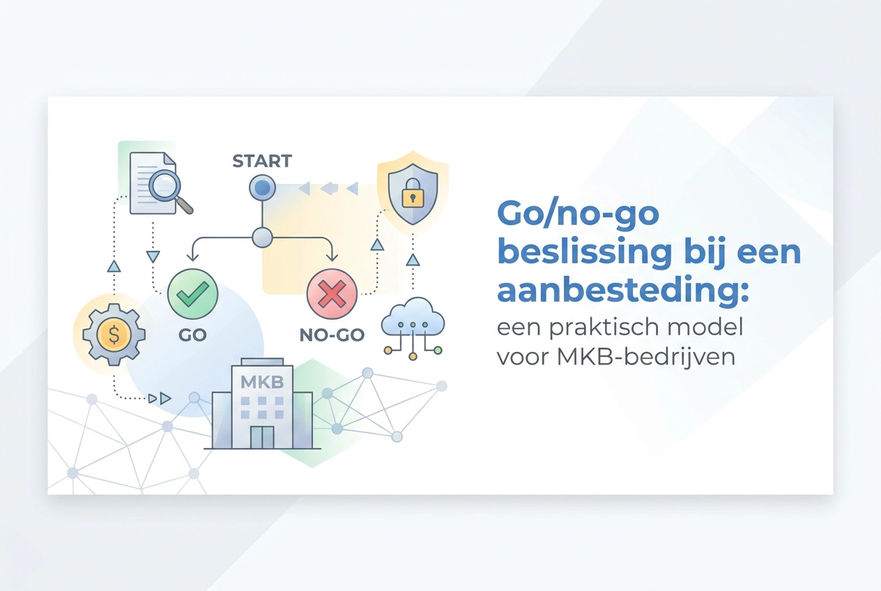 Professional header image for step-by-step guide: Go/no-go beslissing bij een aanbesteding: een praktisch m...