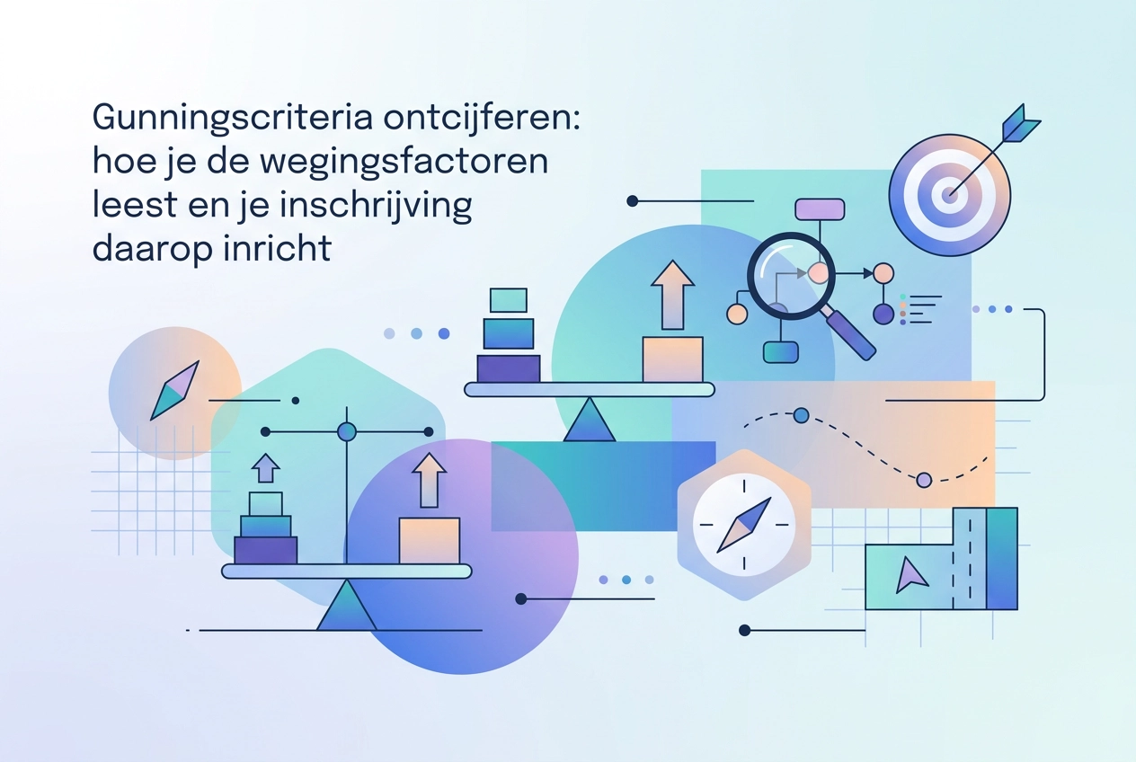 Professional header image for educational tutorial: Gunningscriteria ontcijferen: hoe je de wegingsfactoren l...