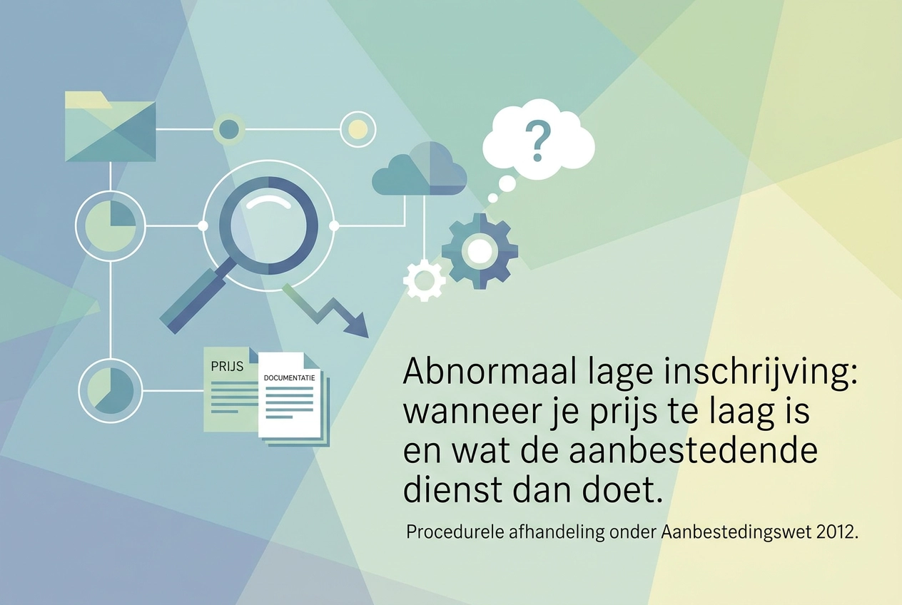 Professional header image for industry analysis: Abnormaal lage inschrijving: wanneer je prijs te laag is ...
