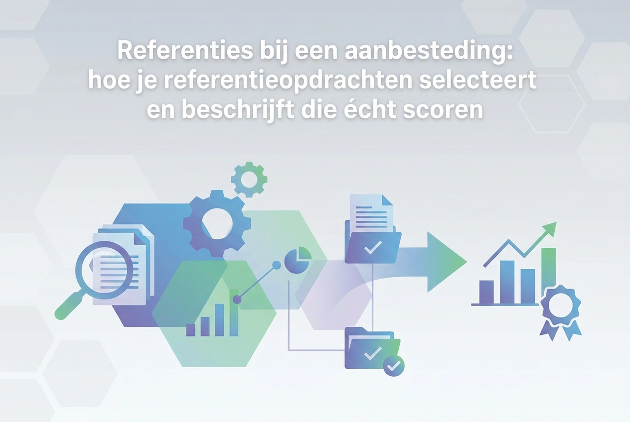 Professional header image for step-by-step guide: Referenties bij een aanbesteding: hoe je referentieopdrac...