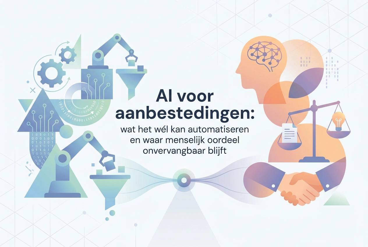 Professional header image for industry analysis: AI voor aanbestedingen: wat het wél kan automatiseren en ...