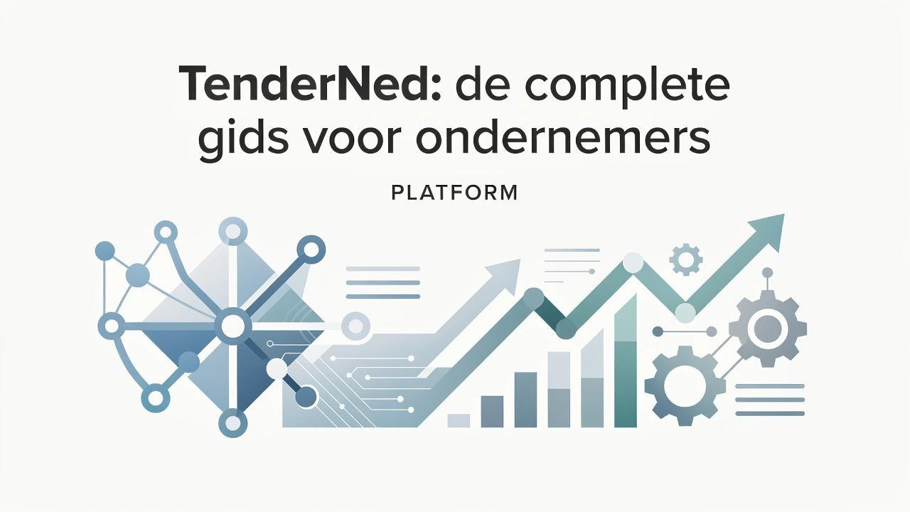 Professional header image for educational tutorial: TenderNed: de complete gids voor ondernemers