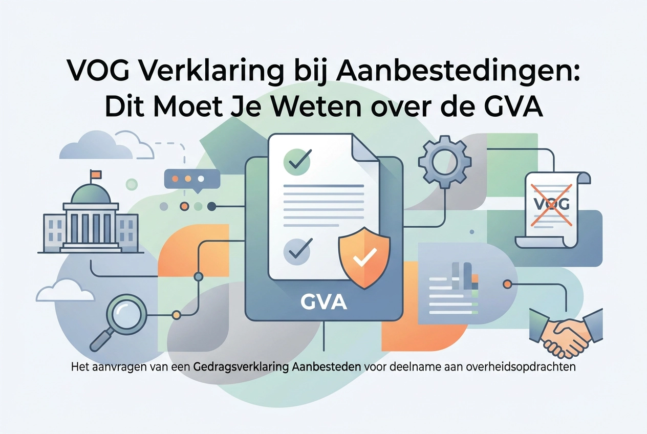 Professional header image for educational tutorial: VOG Verklaring bij Aanbestedingen: Dit Moet Je Weten over...