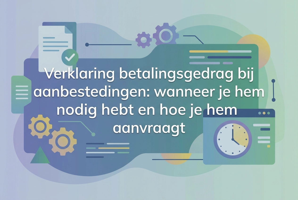 Professional header image for step-by-step guide: Verklaring betalingsgedrag bij aanbestedingen: wanneer je...
