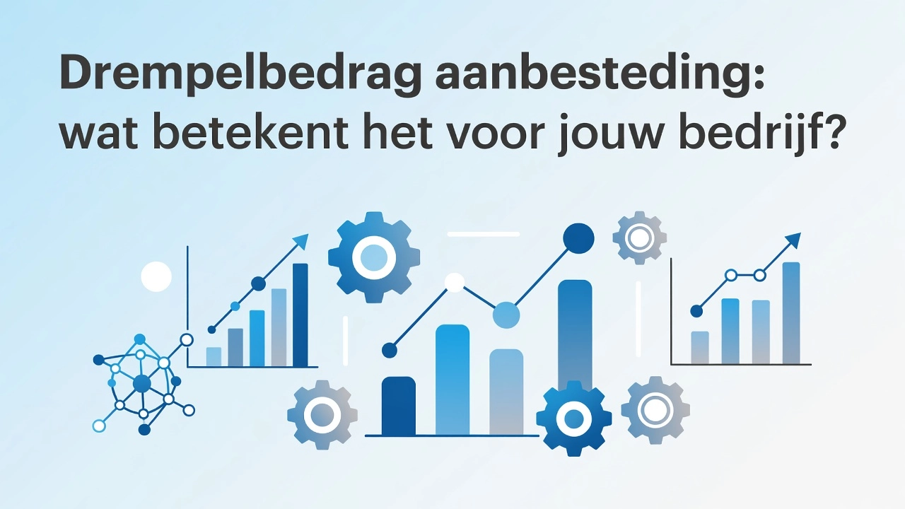 Professional header image for educational tutorial: Drempelbedrag aanbesteding: wat betekent het voor jouw be...