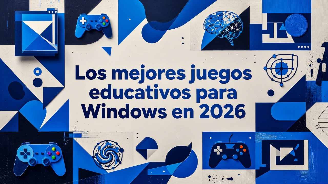 Professional header image for list-based article: Los mejores juegos educativos para Windows en 2026