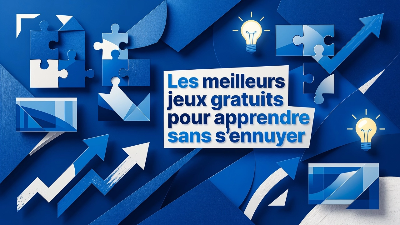 Professional header image for list-based article: Les meilleurs jeux gratuits pour apprendre sans s'ennuyer