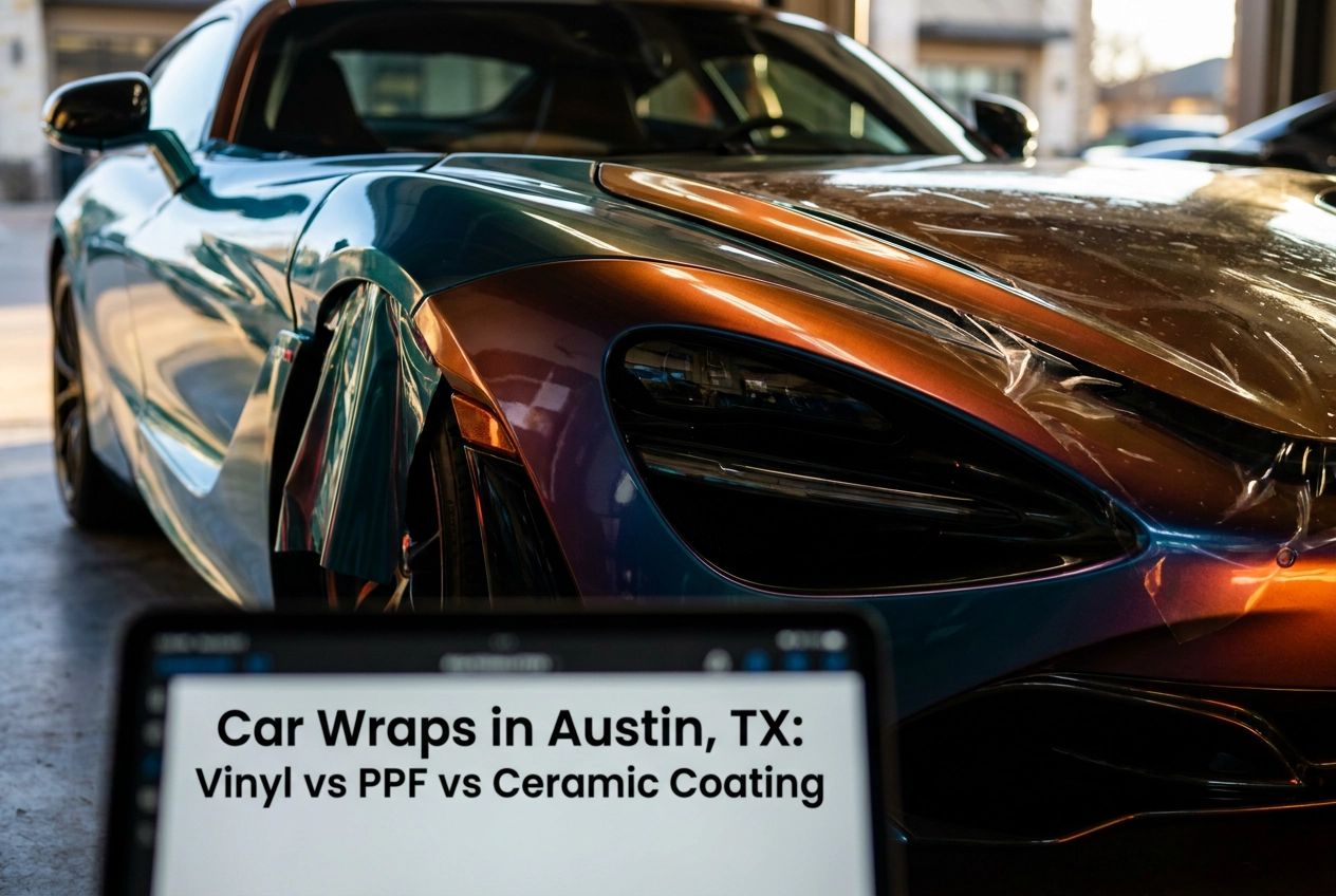 Car Wraps in Austin, TX: Vinyl vs PPF vs Ceramic Coating
