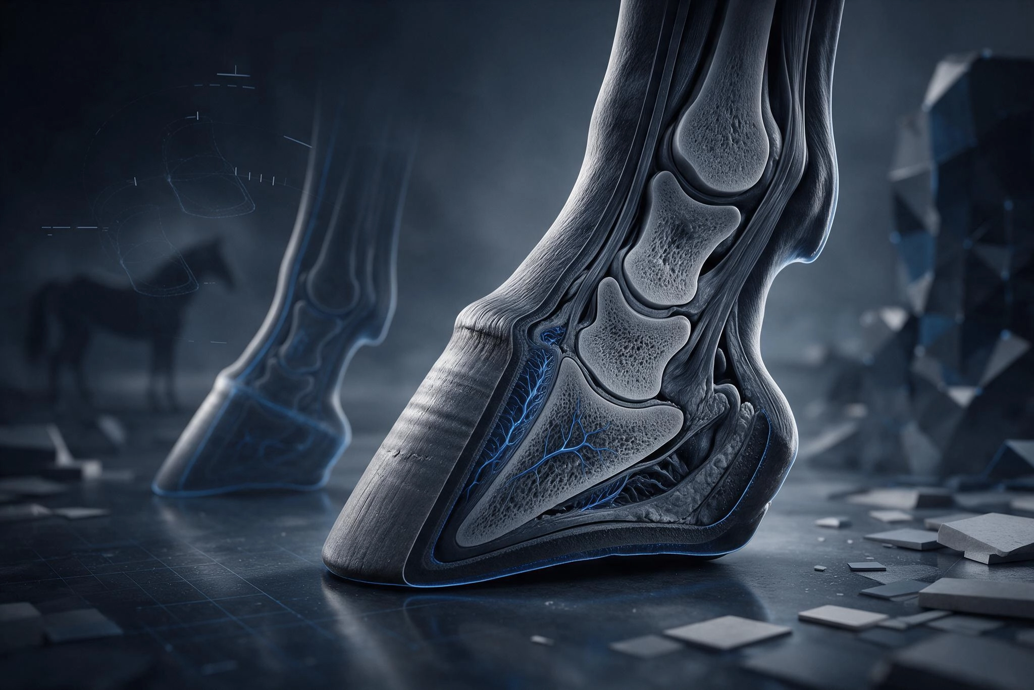 Professional header image for industry analysis: What Happens Inside the Hoof During Laminitis: The Vascul...